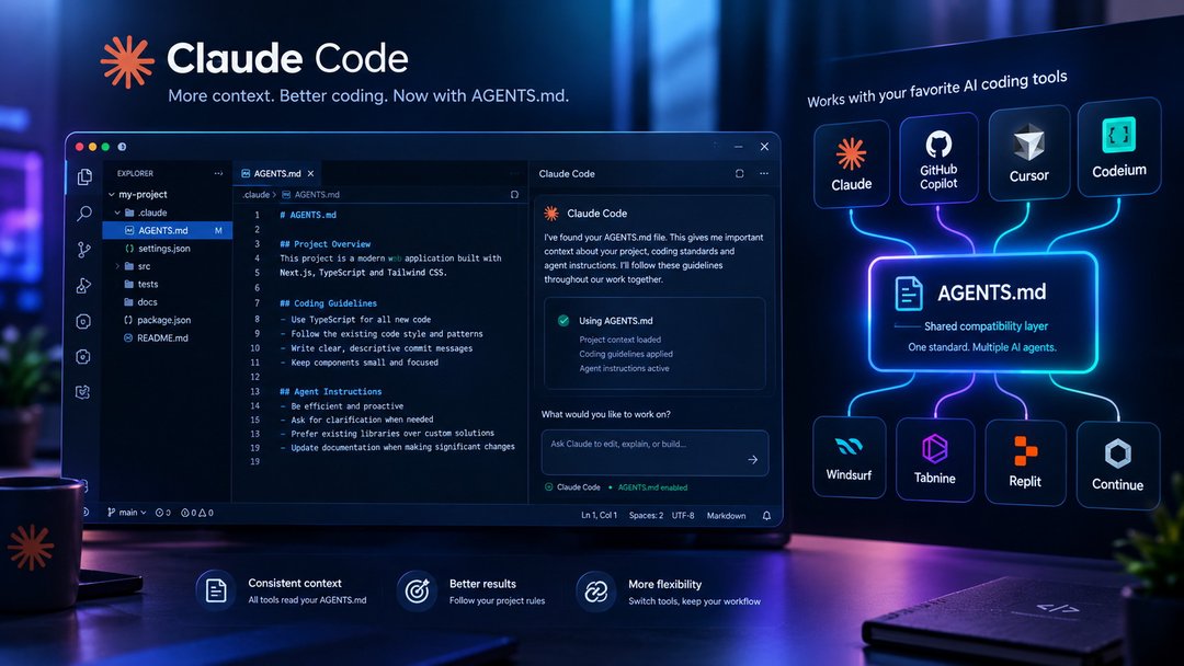Claude Code Adds AGENTS.md Support for AI Compatibility