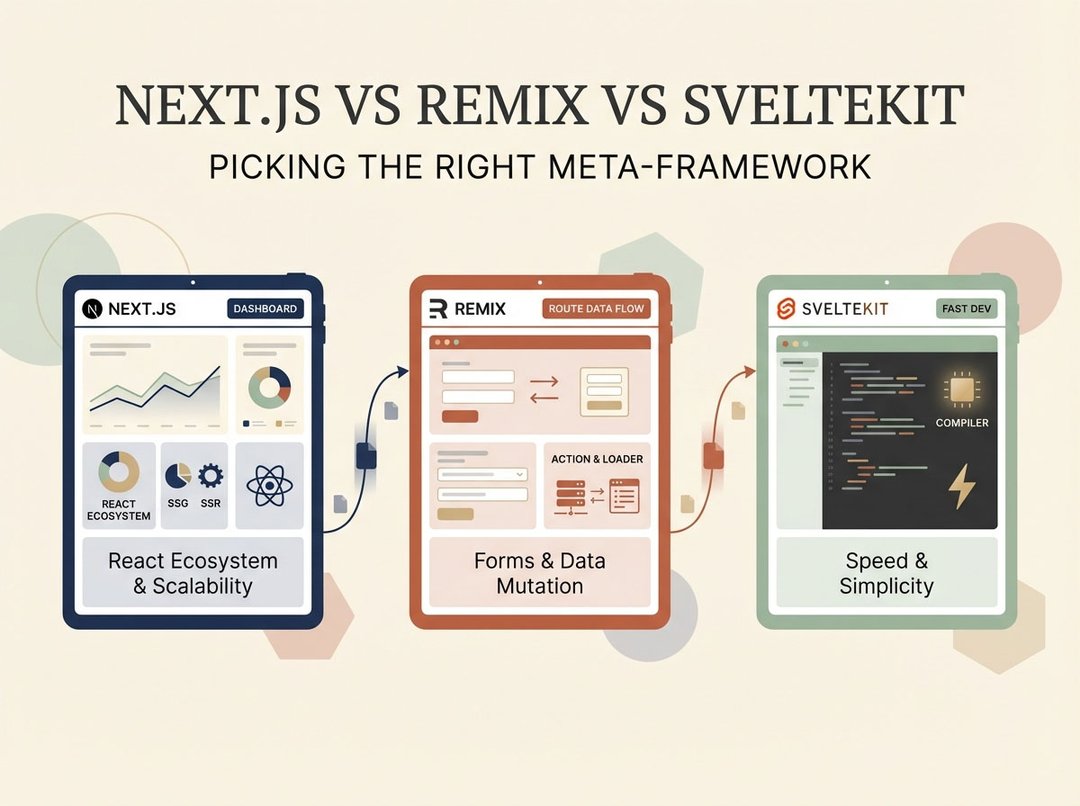 Next.js vs Remix vs SvelteKit (2026): How to Choose the Right Meta-Framework