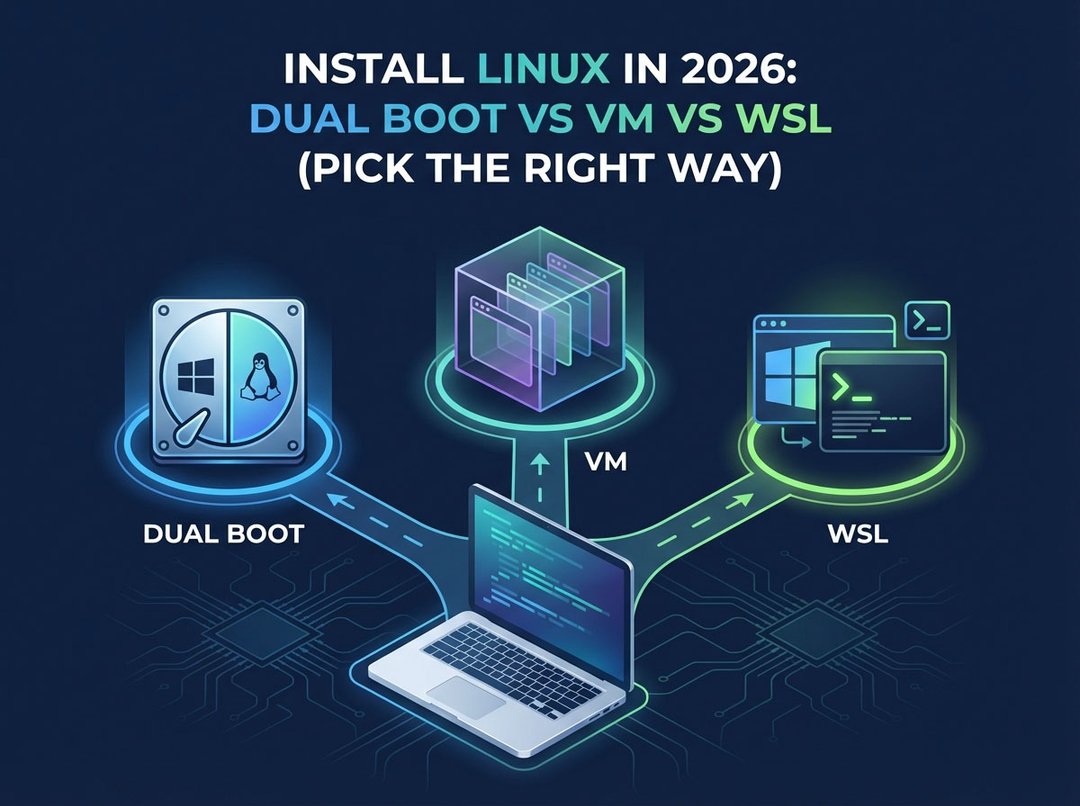 Install Linux in 2026: Dual Boot vs VM vs WSL