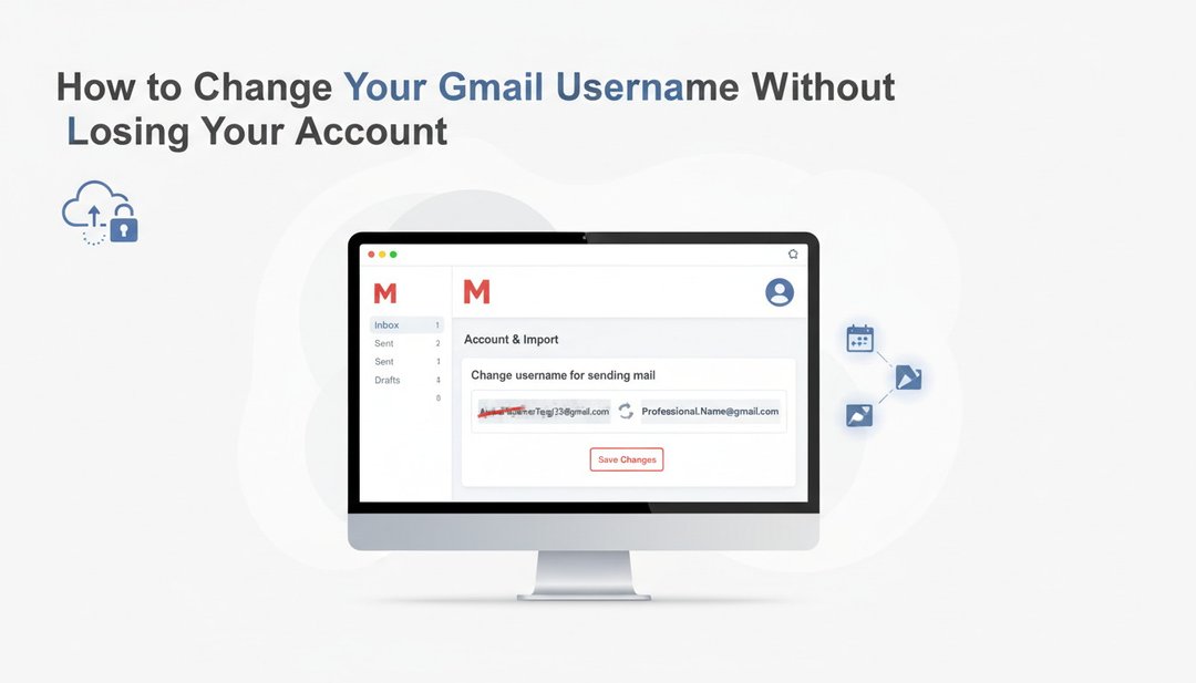 Change Your Gmail Username Without Losing Data