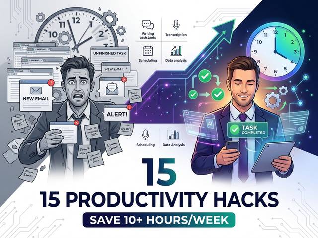 15 Productivity Hacks Using AI Tools That Actually Save 10+ Hours Per Week