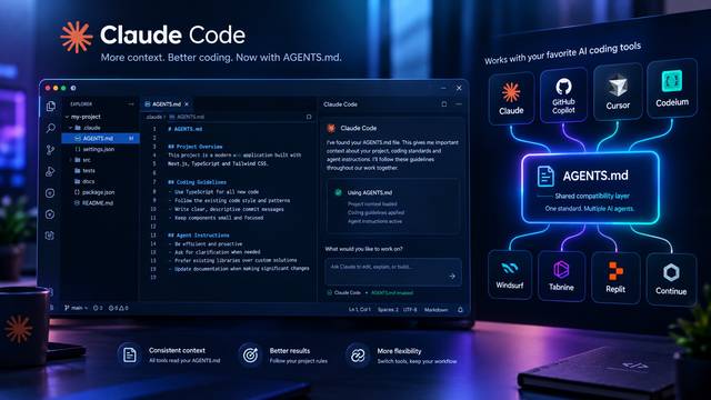 Claude Code Adds AGENTS.md Support for Cross-Tool Compatibility