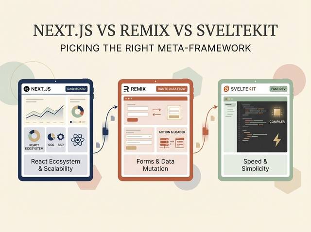 Next.js vs Remix vs SvelteKit (2026): How to Choose the Right Meta-Framework