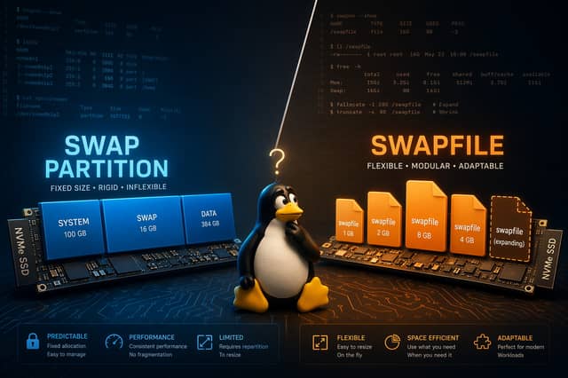 Swap Partition vs Swapfile on Linux: Which Is Actually Better for SSD and NVMe?