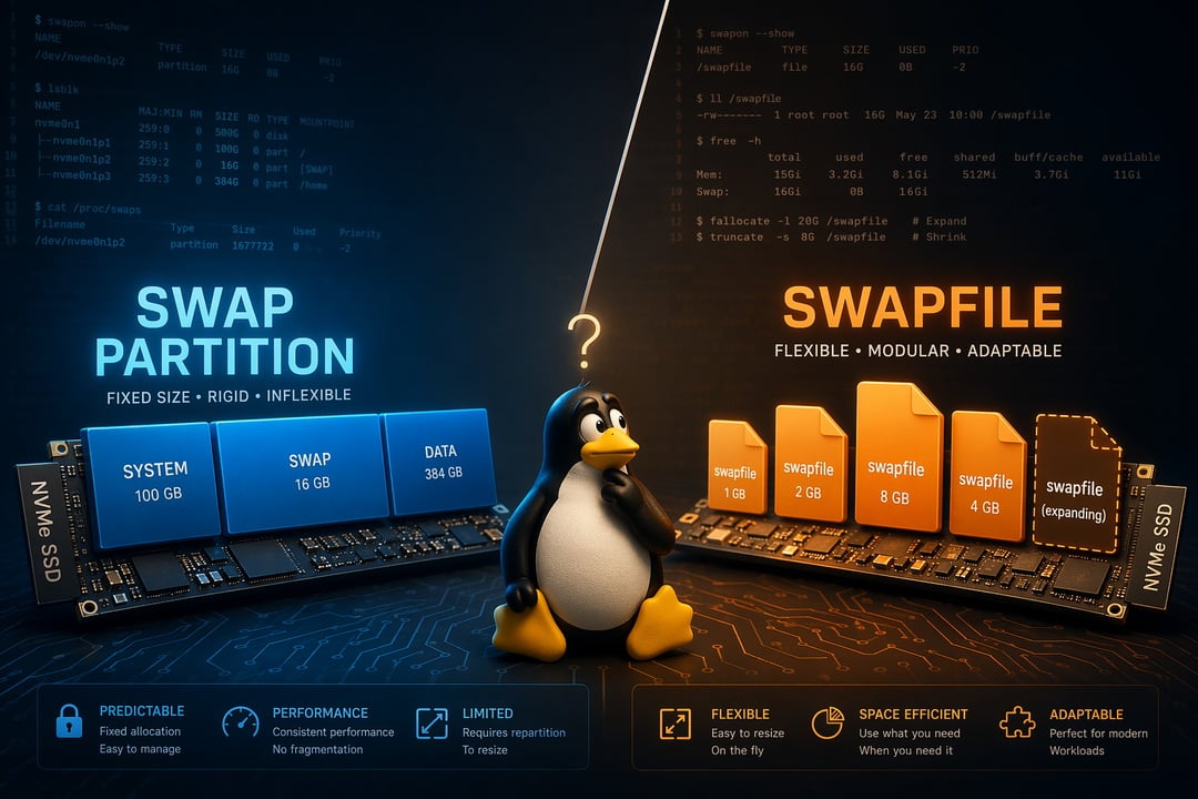 Swap Partition vs Swapfile on Linux: SSD & NVMe Guide