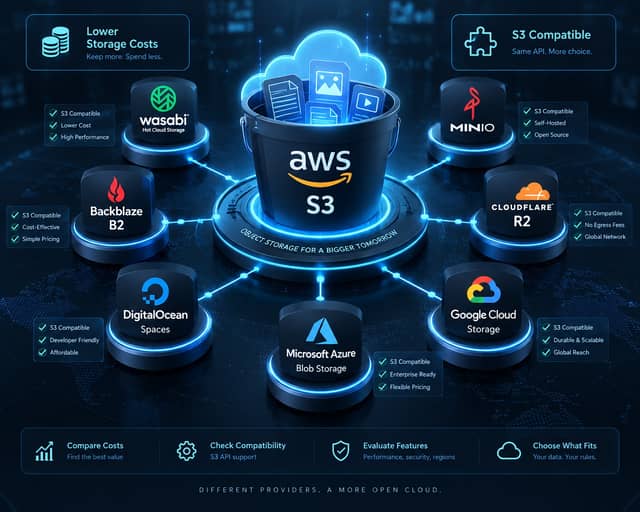 Best AWS S3 Alternatives in 2026: 10 Cheaper, S3-Compatible Options