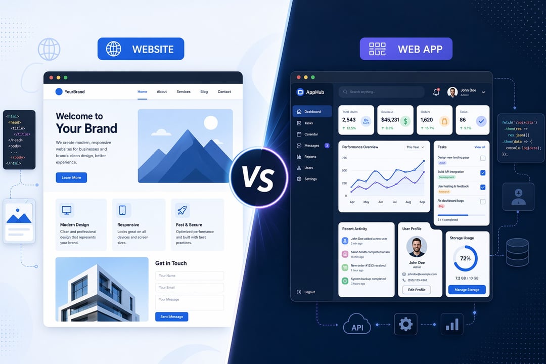 Website vs Web App: What’s the Difference? (Expert Guide)