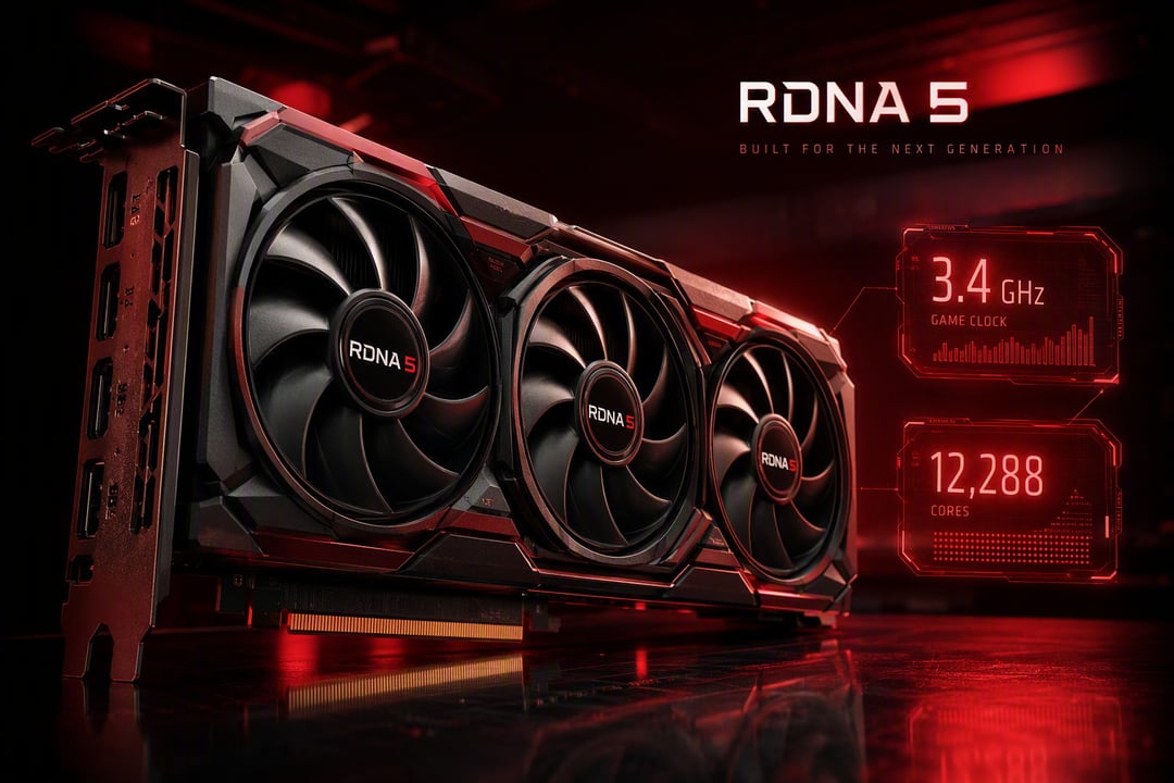 AMD RDNA 5 GPUs Rumored at 3.4 GHz, 12K Cores
