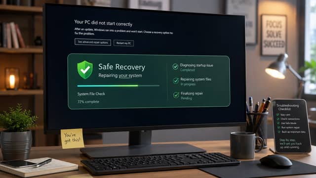 PC will not start after an update? Safe recovery steps that actually work