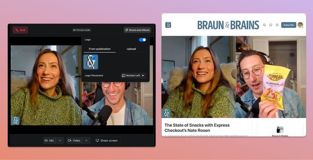 Substack Launches Built-In Recording Studio for Creators