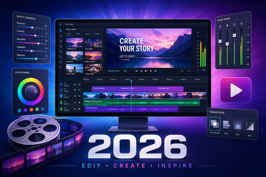 Best Video Editing Software for Beginners (2026): 8 Top Picks
