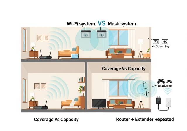 Mesh Wi‑Fi vs Router + Extender: What to Buy