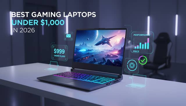 8 Best Gaming Laptops Under $1,000 in 2026 | Expert Guide
