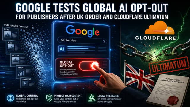 Google Tests Global AI Opt-Out for Publishers After UK Order and Cloudflare Ultimatum