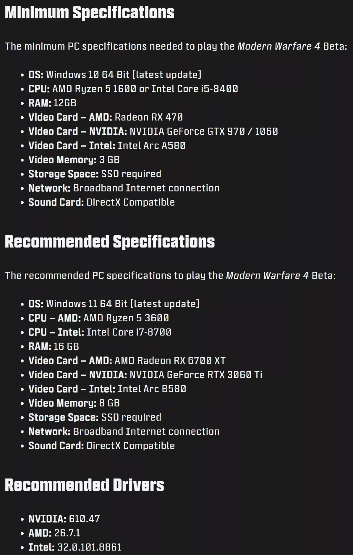 Mw4 Beta System Requirements