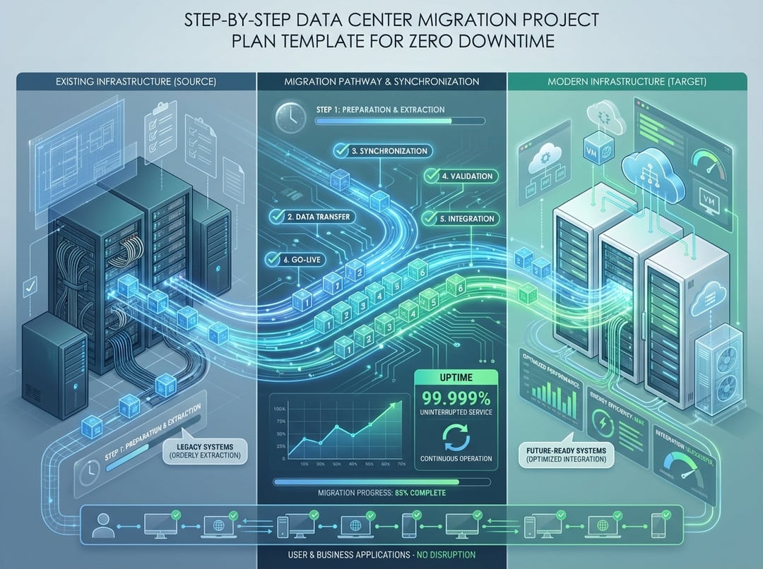 Zero-Downtime Data Center Migration Project Plan Template