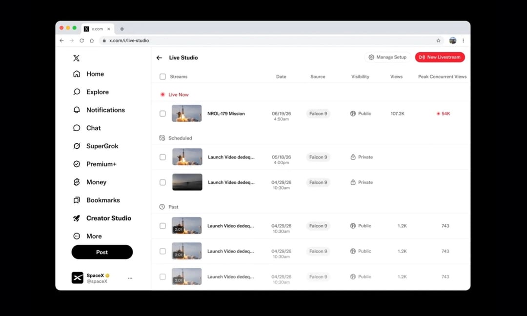 X Live Studio: New Tool, $1M Creator Streaming Fund