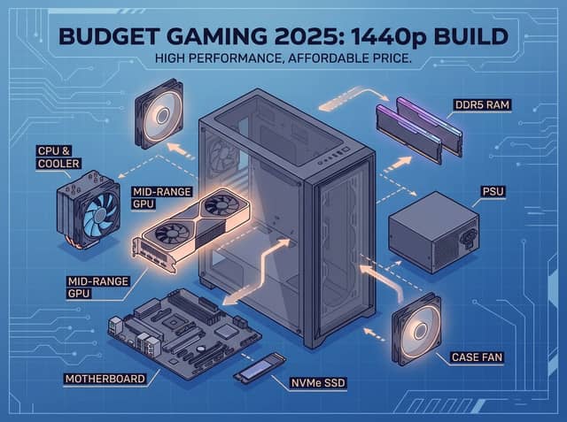 Budget Gaming PC Build Guide 2025: 1440p for Under $1200