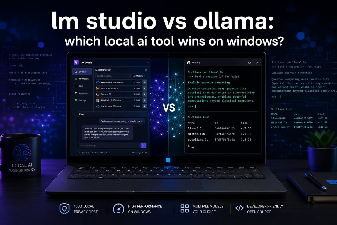 LM Studio vs Ollama: Best Local AI Tool for Windows (2026)