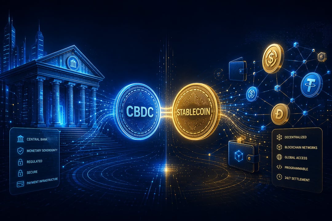 CBDCs vs. Stablecoins: Key Differences Explained