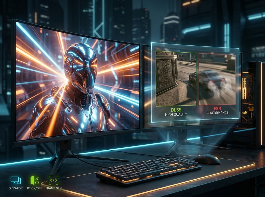 PC Gaming Settings: DLSS vs FSR, RT, V-Sync & FG